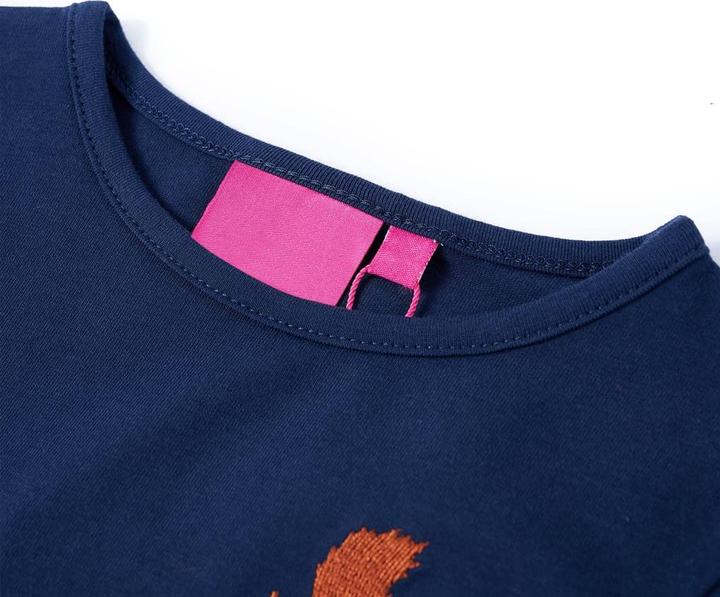 Immagine prodotto VidaXL Camicia da bambino a maniche lunghe blu navy 116,Materiale: 95 % cotone (116)