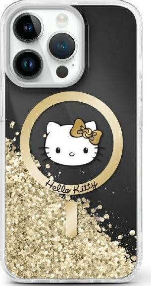 Immagine prodotto Hello Kitty HKHMP16SLGDIK iPhone 16 6.1" czarny złoty/nero oro custodia rigida Liquid Glitter Fever MagS (Apple iPhone 16)