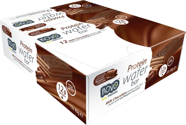 Actual product image Novo Protein Wafer Bar (Milk chocolate, 12 pcs., 40 g)