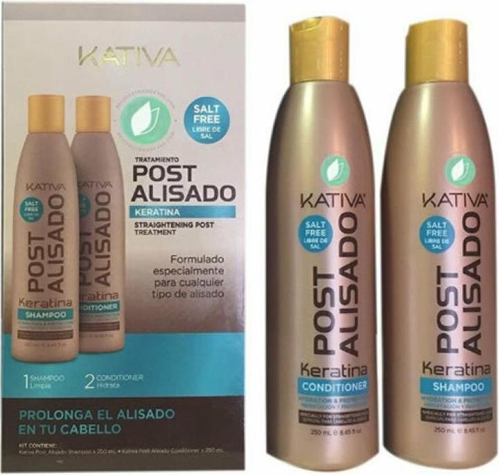 Produktbild Kativa Keratin Post Alisado Profesional Lote 2 pz (500 ml, Flüssiges Shampoo)