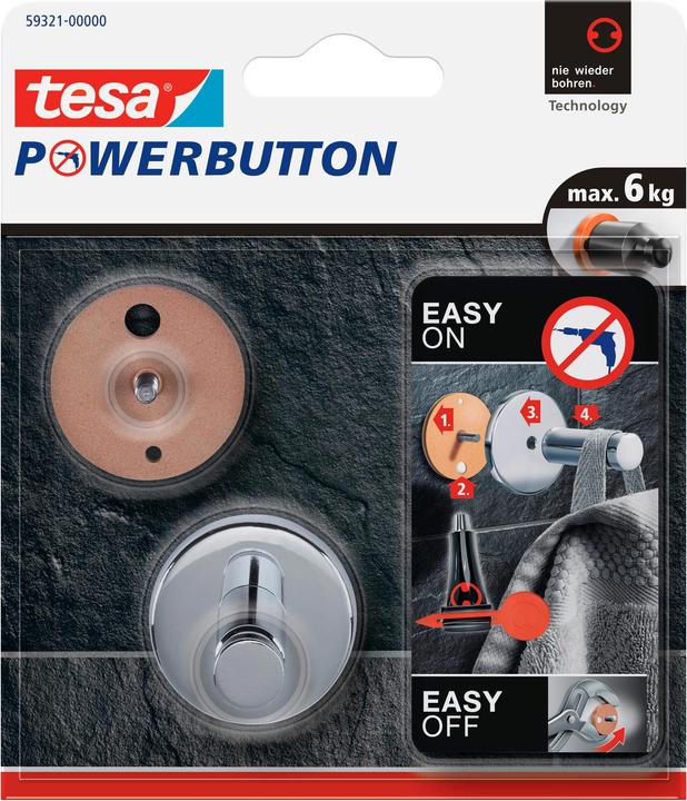 Actual product image tesa Powerbutton Hook Universal medium