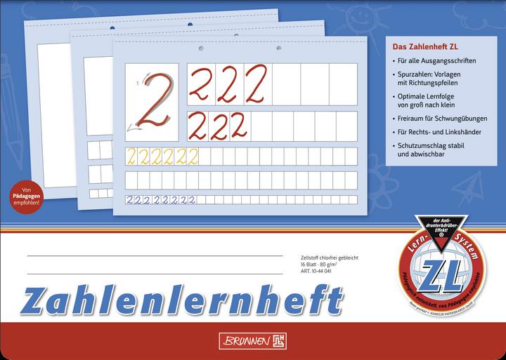 Zahlenlernheft A4 - Lineatur ZL (Speziallineatur, Harter Einband)