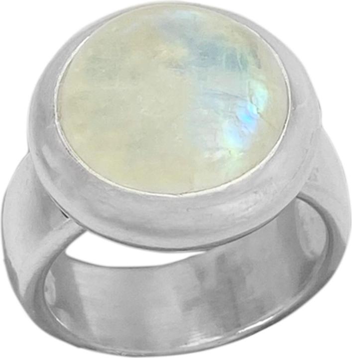 Actual product image Steinkult Sterling silver ring with labradorite stone "Aurora" (54, 925 Silver)