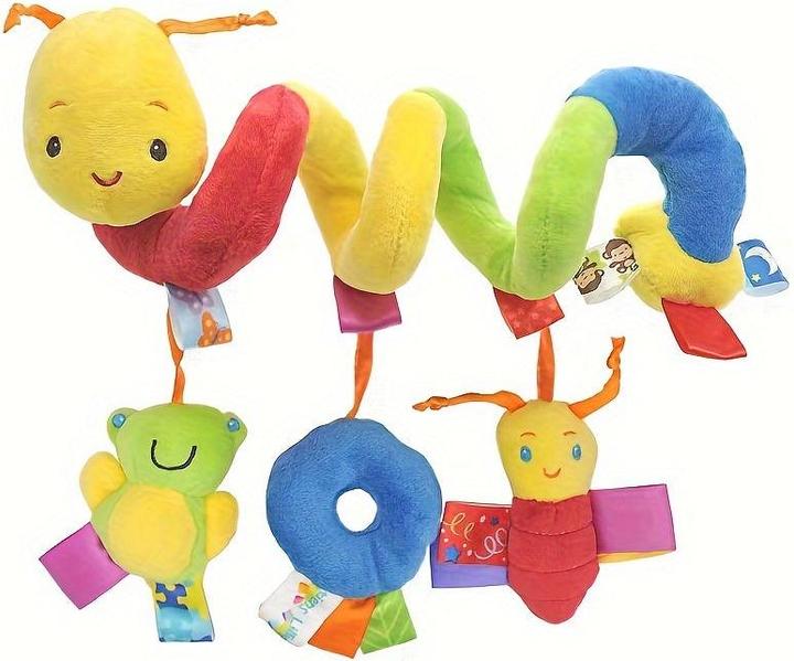 Actual product image Activity Board Baby bed spiral toy, plush activity hanging cradle toy, baby car seat toy