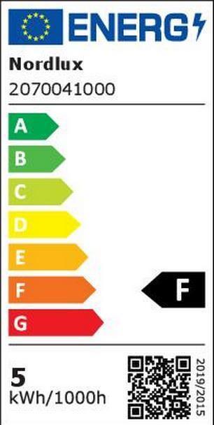 Energy Label Nordlux illuminants (GU10, 4.50 W, 450 lm, 6 x, F)