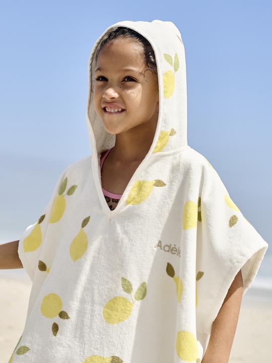 Actual product image Vertbaudet Children's bathing poncho with recycled cotton, can be personalised (128)