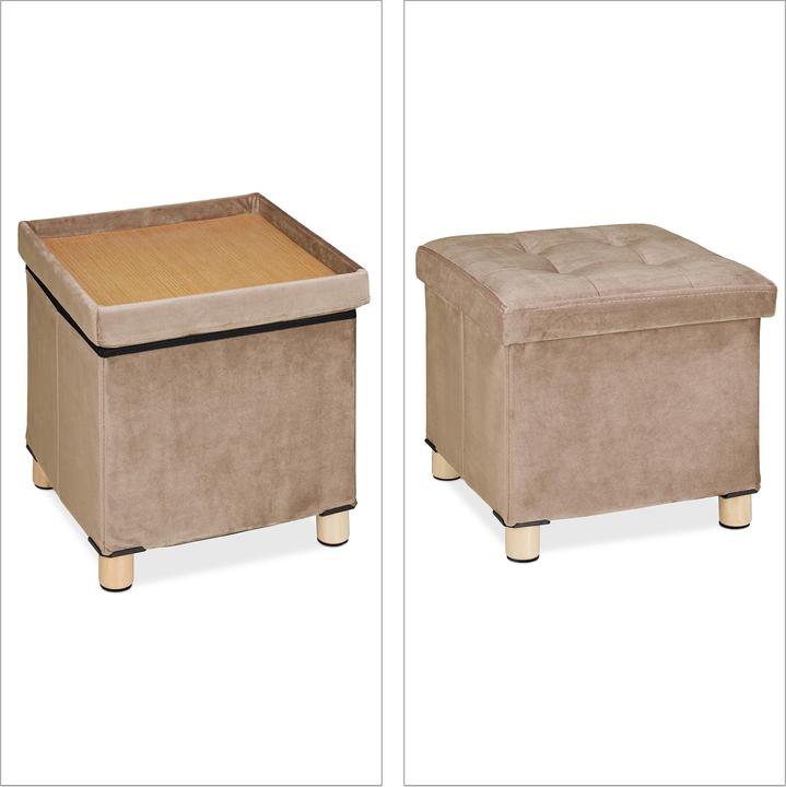 Actual product image Relaxdays Velvet stool