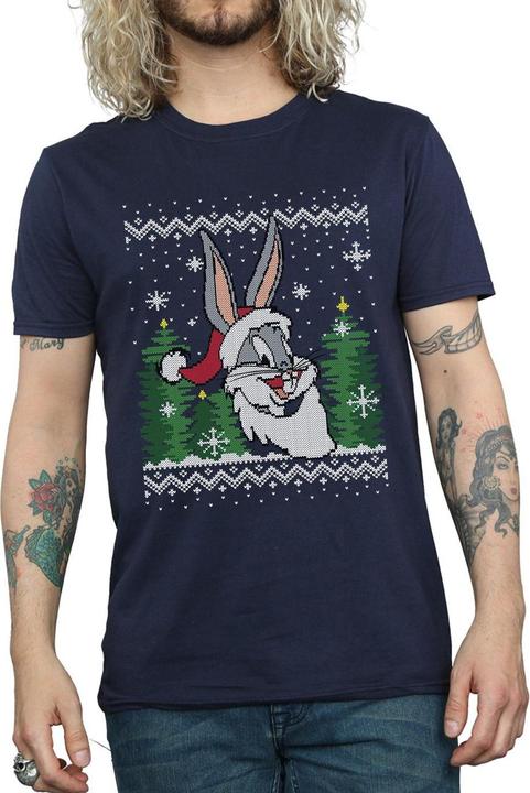 Produktbild Looney Tunes Bugs Bunny Christmas Fair Isle TShirt (XL)