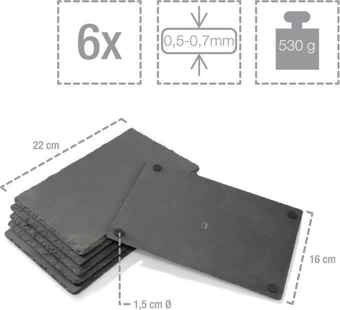 Produktbild Sänger Geschirr Schieferplatten-Set Sushi (6 Stück)