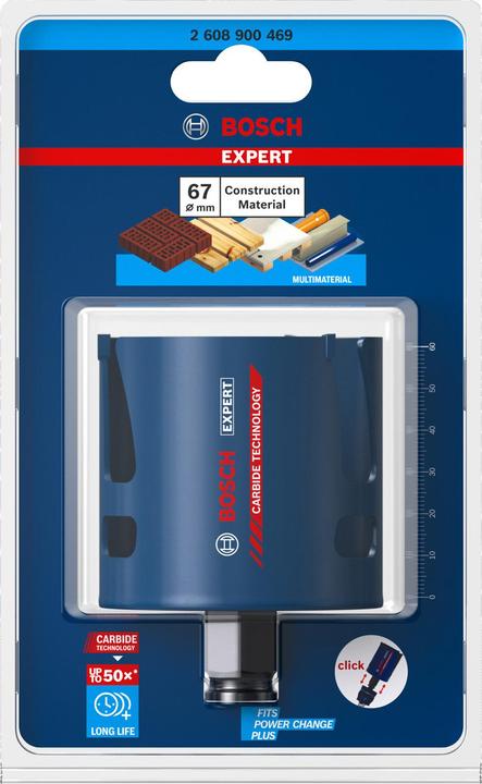 Immagine prodotto Bosch Professional Zubehör Sega a tazza Expert Construction Material, 67 x 60 mm (67 millimetri)