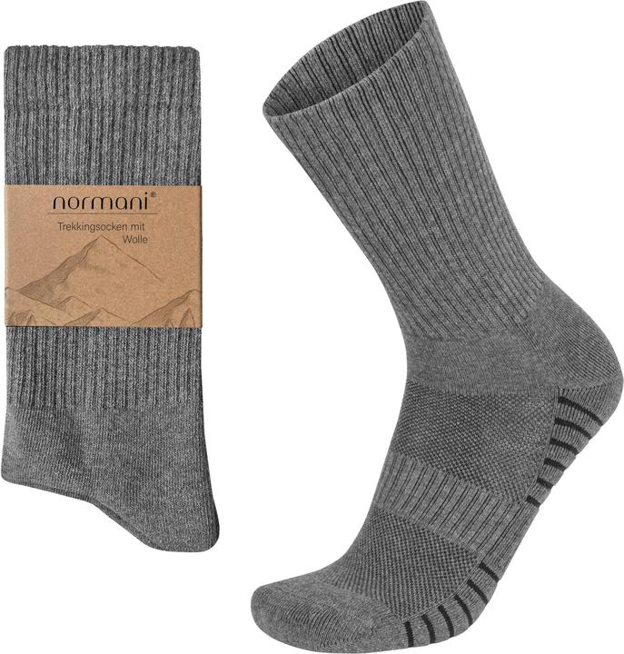 Normani 4 Trekkingwollsocken mit Polstersohle und Komfortbund - 9087
