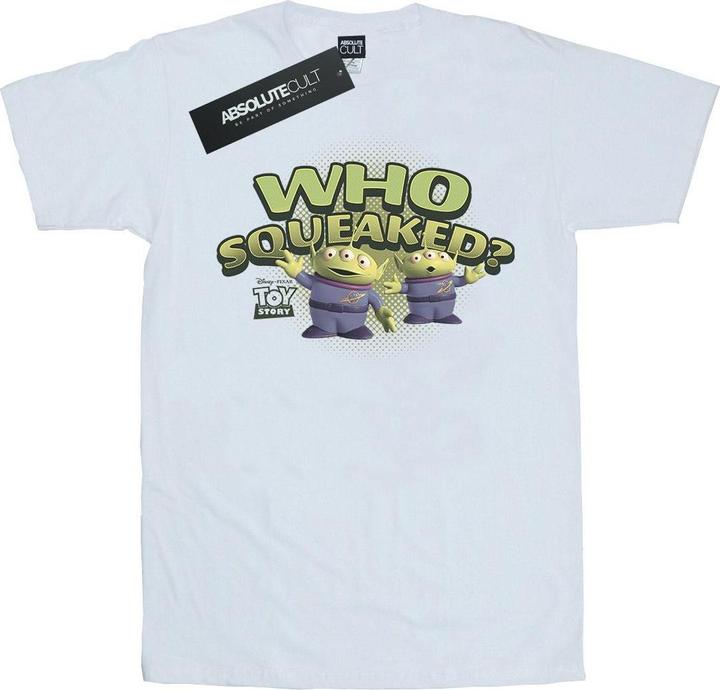 Actual product image Disney Womens/Ladies Toy Story Who Squeaked? Cotton Boyfriend T-Shirt (3XL)