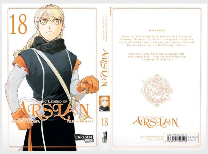 Produktbild The Heroic Legend of Arslan 18 (Deutsch, Yoshiki Tanaka, Hiromu Arakawa, 2024)