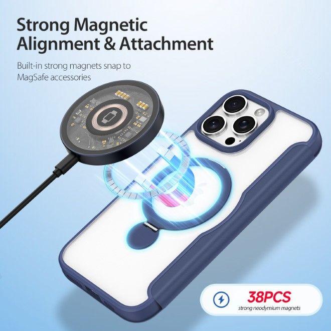Produktbild Dux Ducis Skin X Pro 360° Ring Stand Series Lederhülle (Apple iPhone 16 Pro)