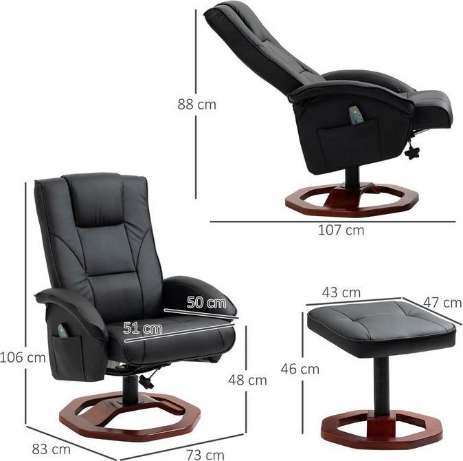 Produktbild Jamb Massagesessel mit Fussstütze
