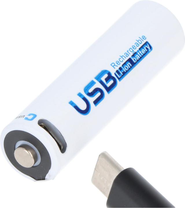Immagine prodotto AccuCell Akku 14500, AA, Li-ion, 1,5V, 1, 2,55Wh, mit USB-C Charging Port (AA, 1700 mAh)