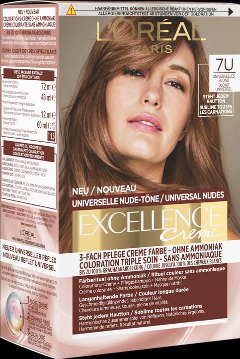 Immagine prodotto L'Oréal Paris EXCELLENCE Universal Nude biondo chiaro (1 pz) (7U Biondo medio)