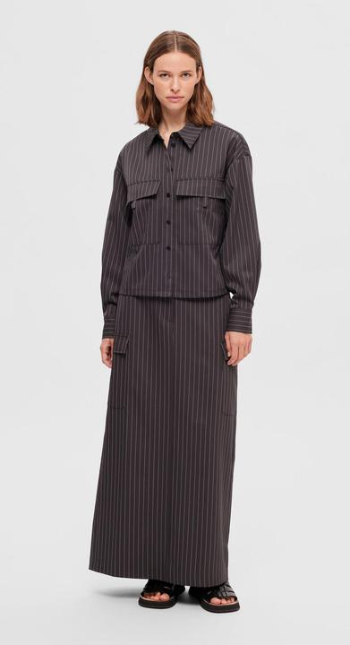 Actual product image Selected Femme Boxy Pinstripe Shirt (36)