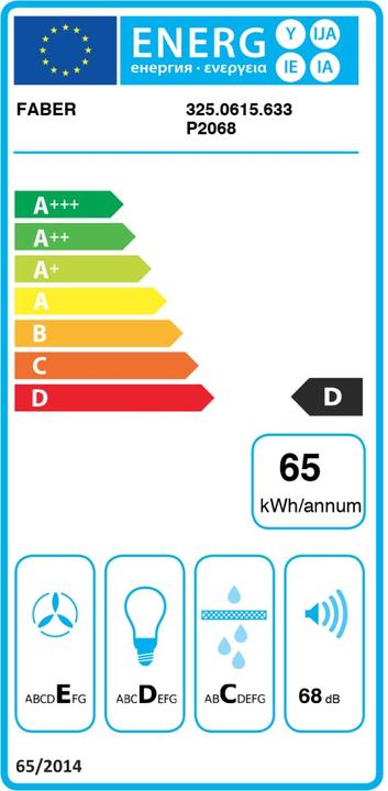Energie-Label Stilo Smart X A60 (Wandhaube)