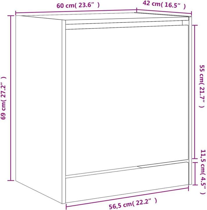 Immagine prodotto VidaXL Jennica (60 x 42 x 69 cm)