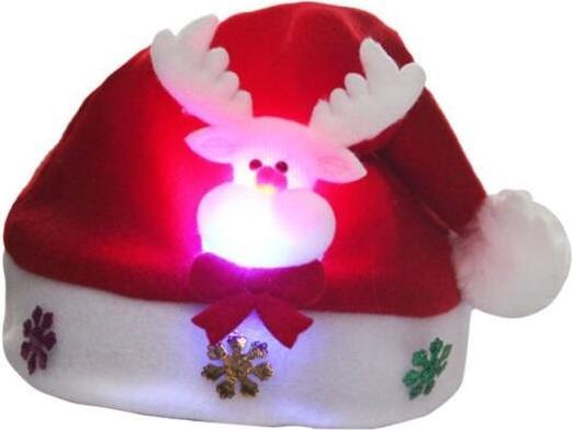 Immagine prodotto JTI Cappello natalizio con motivo lampeggiante - Rudolph la renna dal naso rosso