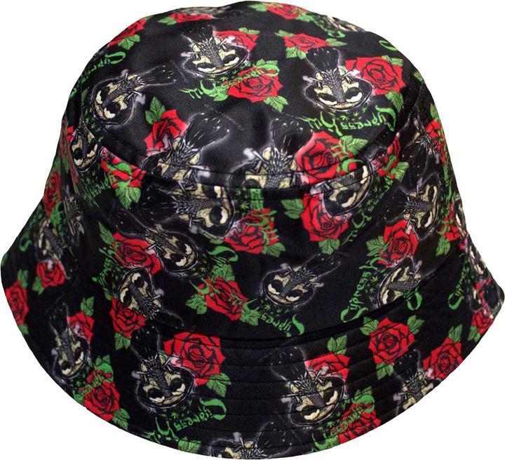 Actual product image Cypress Hill Unisex Adult Skull And Roses Bucket Hat (M)