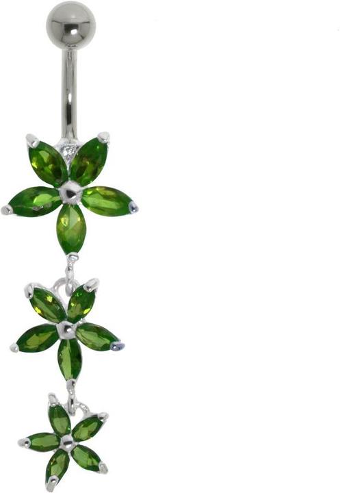Bijouteria Bauchpiercing (Edelstahl, Silber 925, Kristall)