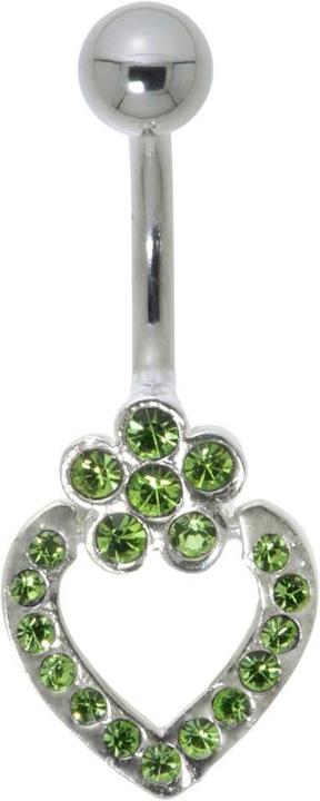 Actual product image Bijouteria Bellypiercing (Stainless steel, Silver 925, Crystal)