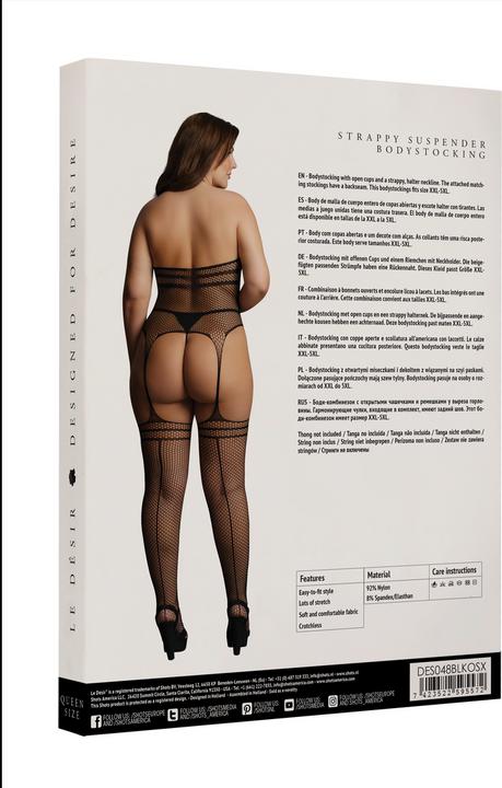 Productafbeelding Le Désir Strappy jarretel bodystocking (Eén maat voor iedereen)