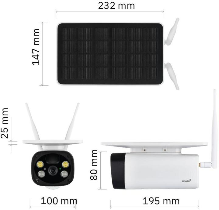 Produktbild Omajin Netzwerkkamera OMA-OSC-01-EU Solar/Akku/HD/Alarmsystem (1920 x 1080 Pixels)