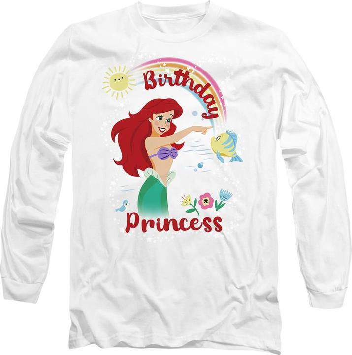 Immagine prodotto The Little Mermaid Birthday Princess Maglietta Ariel e Flounder Adulto Unisex (S)
