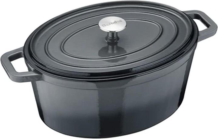 Berndes Kookpan B.IRON gietijzer ovaal 31 x 24 cm 6 liter zwart INDUCTIE (Braadpan + kasserol, Gietijzer)