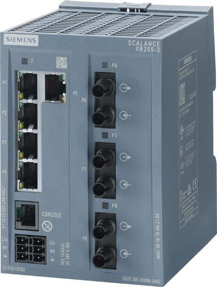 Actual product image Siemens SIEM 6GK5205-3BB00-2TB2 SCALANCE XB205-3 IE switch 5X 10/100 Mbit/s (8 Ports)