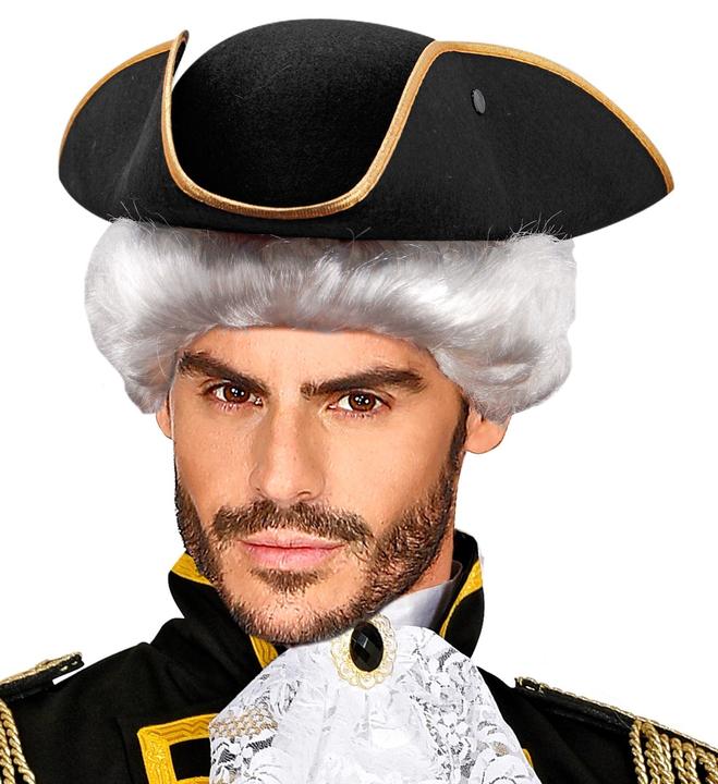 Produktbild Widmann Dreispitz Tricorn Schwarz mit Goldkante aus Filz (One Size)