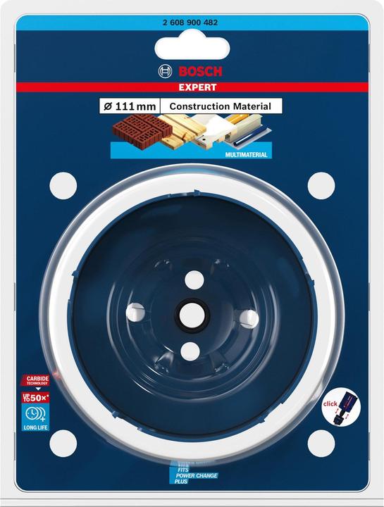 Produktbild Bosch Professional Zubehör EXPERT Construction Material Lochsäge, 111 x 60 mm (111 Millimeter)