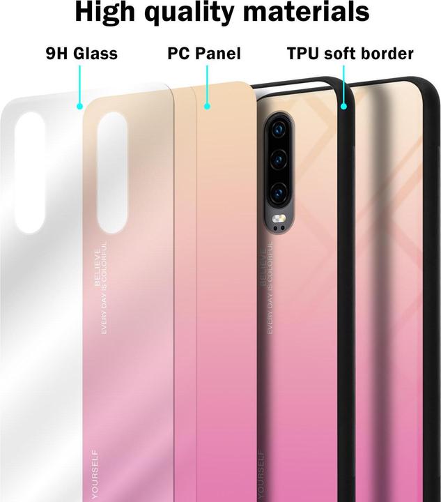 Actual product image Cadorabo TPU 2 colors glass cover (Huawei P30)