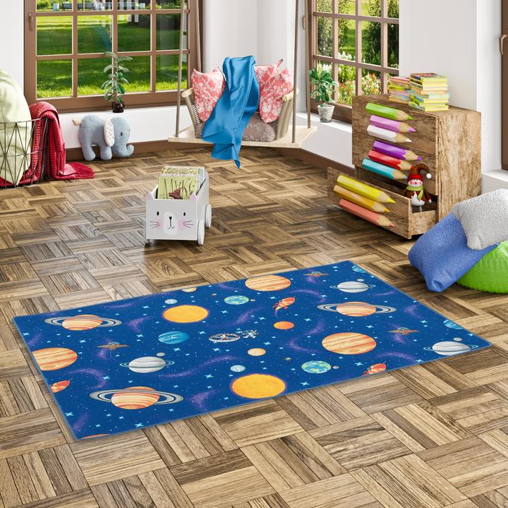 Produktbild Snapstyle Kinder Spiel Teppich Weltall (133 x 133 cm)