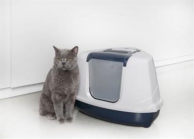 Immagine prodotto Moderna Hoek Kattenbak Flip Donkerblauw/Wit (Lettiera per gatti aperta)