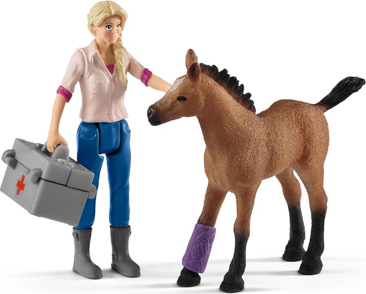 Productafbeelding Schleich Dierenarts bezoekt Merrie en Veulen