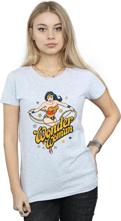 Actual product image Womens/Ladies Wonder Woman Stars Cotton T-Shirt (S)