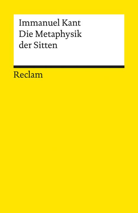 Image du produit Die Metaphysik der Sitten (Allemand, Immanuel Kant, 1990)