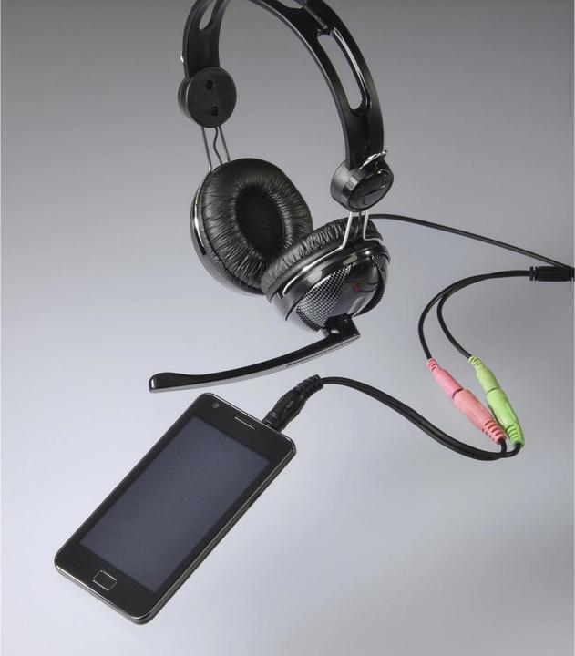 Immagine prodotto Hama Adattatore audio, spina jack 3,5 mm a 4 pin - 2x cuffie jack 3,5 mm