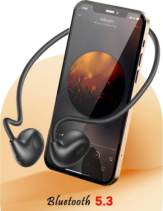 Actual product image xO Bluetooth earphones BS34 with bone conduction black (14 h)