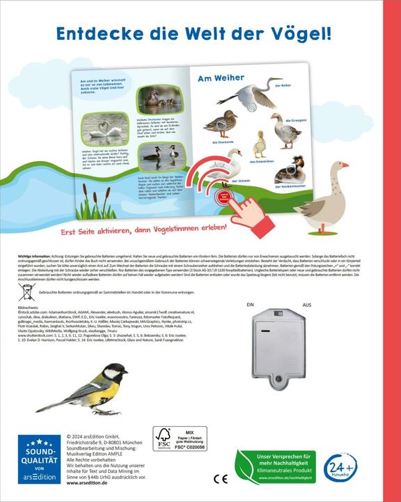 Produktbild Mein grosses Buch der Vogelstimmen (Deutsch, 2024)
