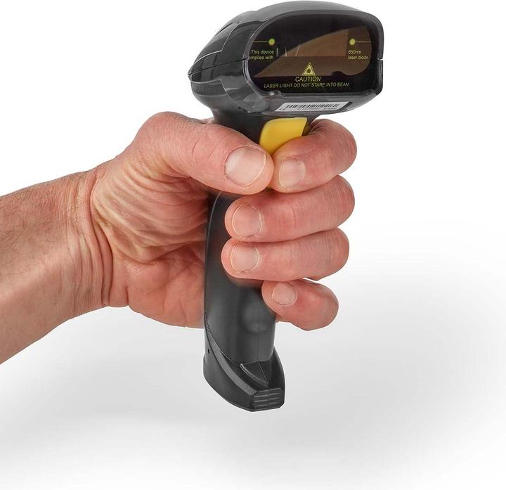 Actual product image Nedis Barcodescanner | Laser | Wired | 1D Linear | Power supply via USB | USB2.0 (1D barcodes)