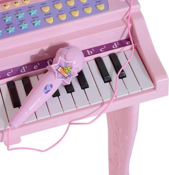 Actual product image Homcom Children's piano including stool (English)