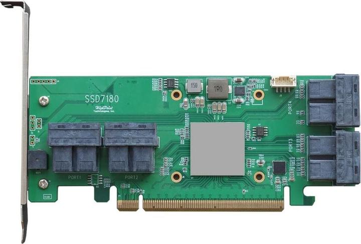 Image du produit HighPoint Adaptateur de bus hôte Rocket 1180 PCI-Ex16v3 - 8x SFF-8643