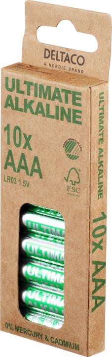 Produktbild Deltaco Ultimate Alkaline batteries, L (10 Stk., AAA)