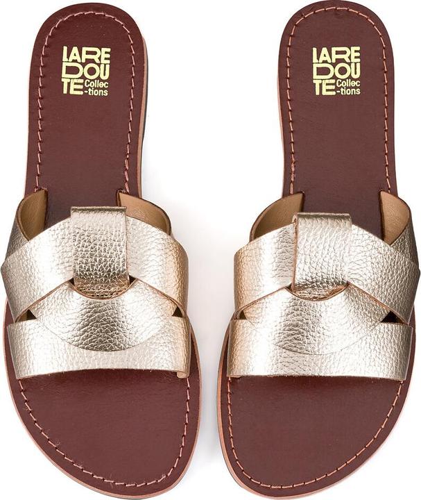 Image du produit La Redoute Collections Mules en cuir métallisé (37)