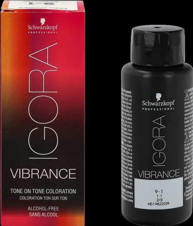 Actual product image Schwarzkopf Professional IGORA Vibrance Hair Tint NEW (9-1 Extra Light Blonde Cendré)